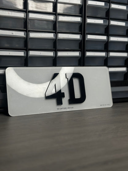 4D Number Plate