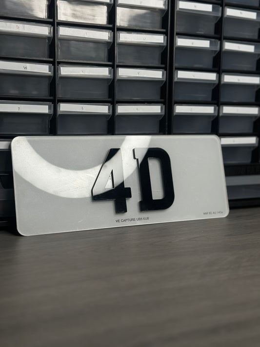 4D Number Plate