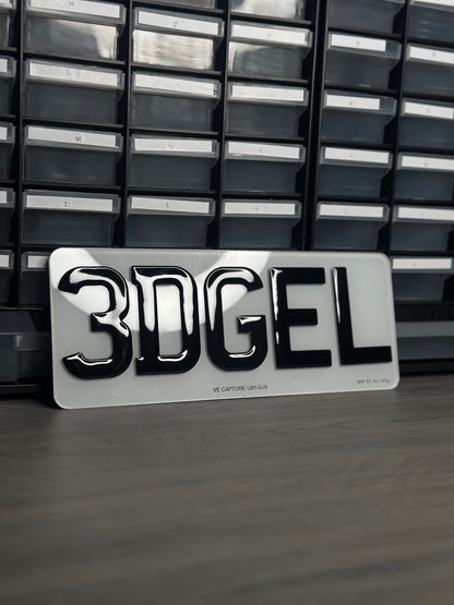 3D Gel Number Plate