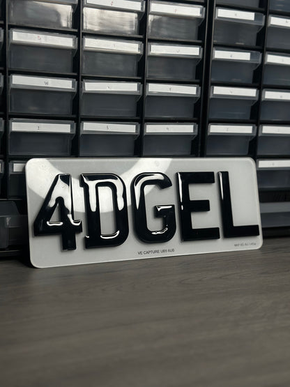 4D Gel Number Plate