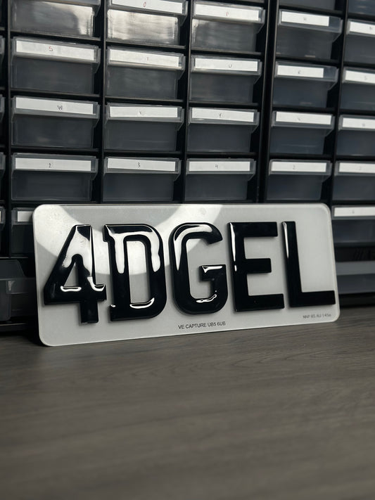 4D Gel Number Plate