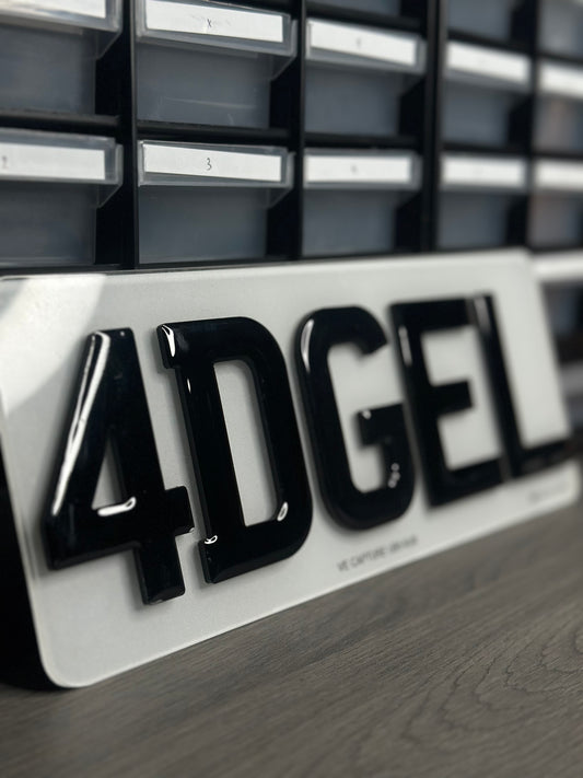 4D Gel Number Plate