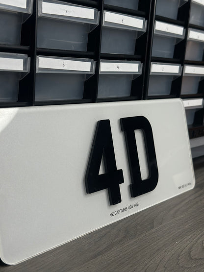 4D Number Plate