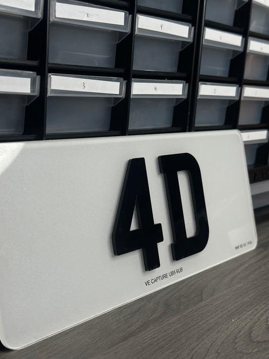 4D Number Plate