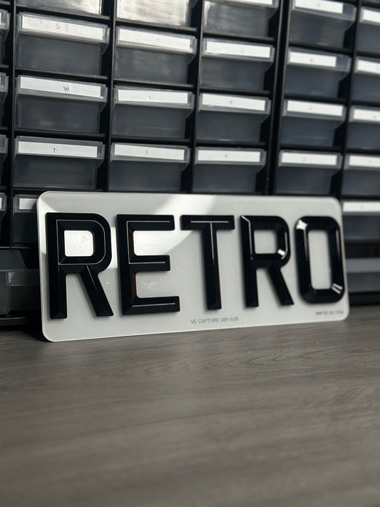 Retro Number Plate