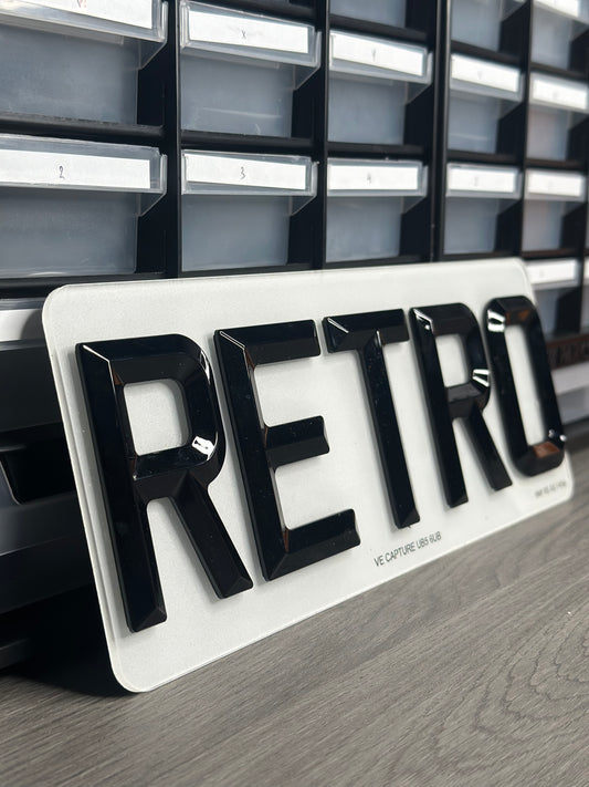 Retro Number Plate