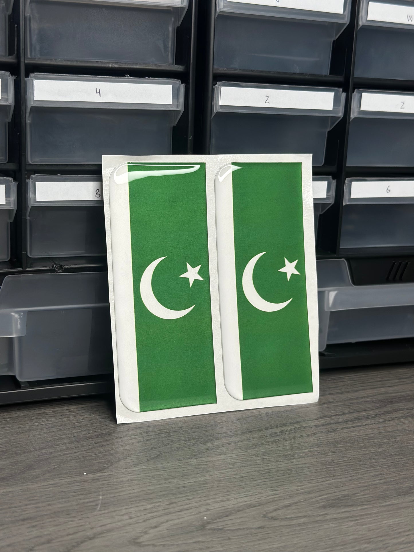 Pakistan Flag Number Plate Sticker