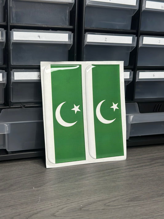 Pakistan Flag Number Plate Sticker