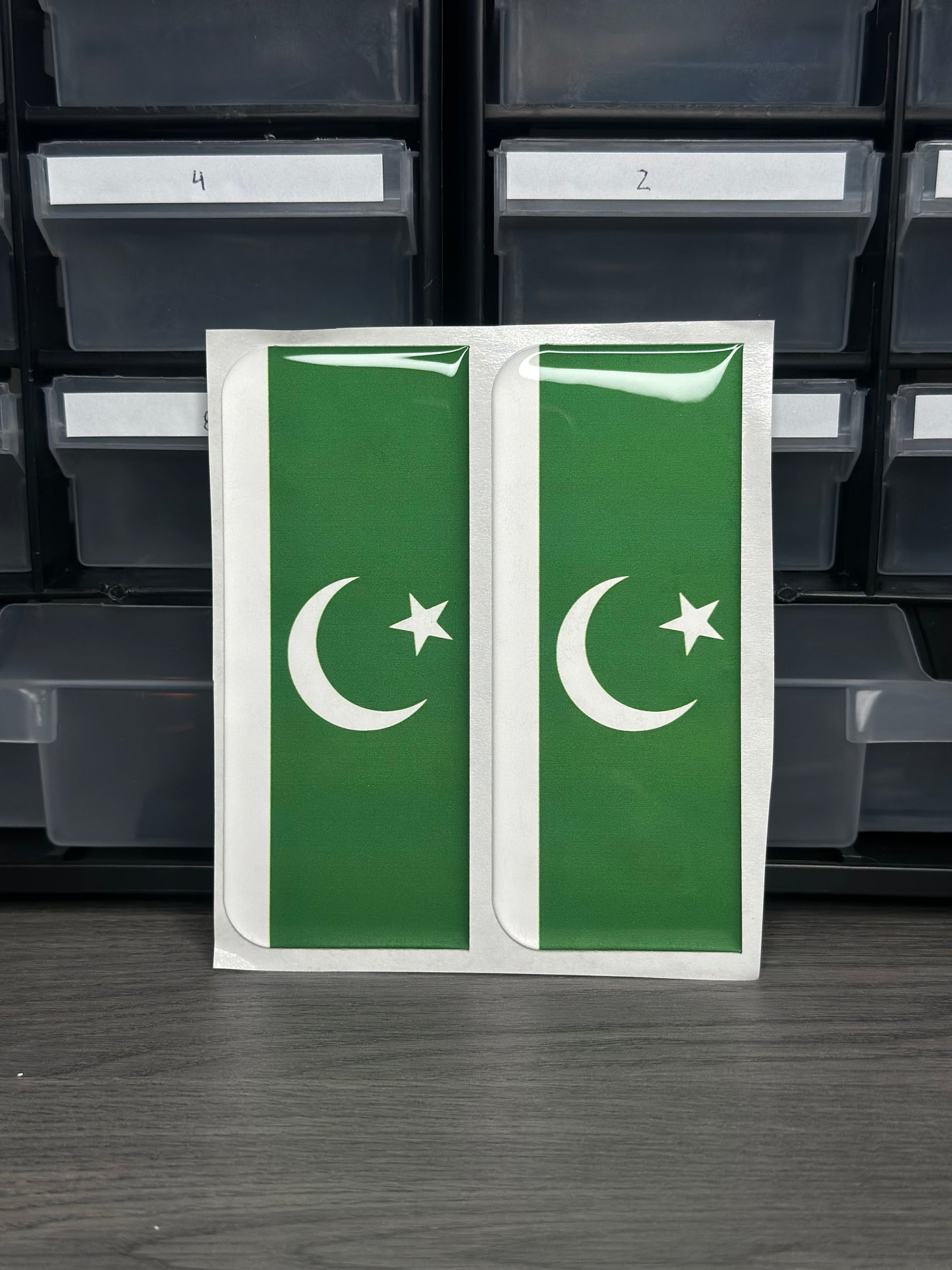 Pakistan Flag Number Plate Sticker