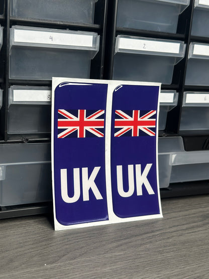 UK Flag Number Plate Sticker