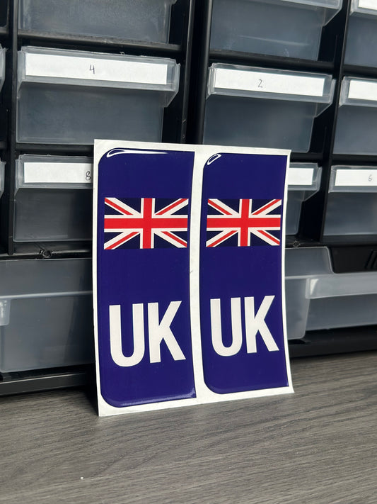 UK Flag Number Plate Sticker