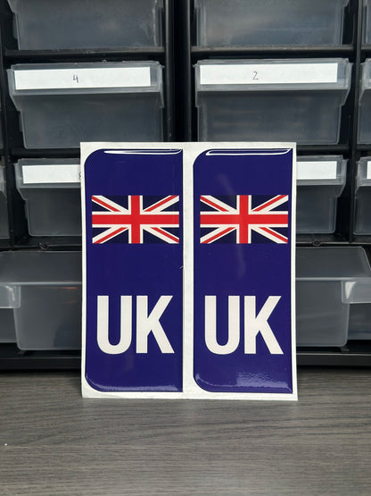 UK Flag Number Plate Sticker