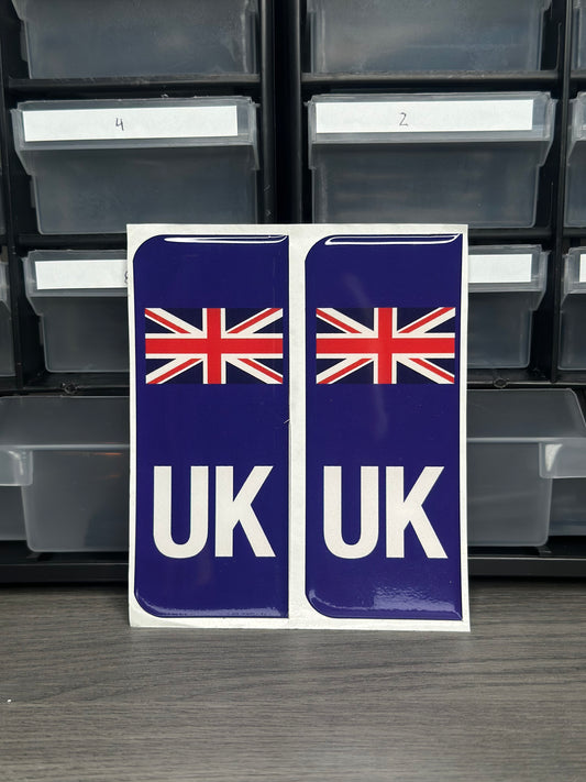 UK Flag Number Plate Sticker