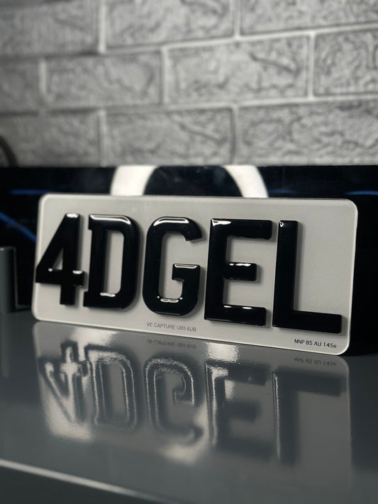 4D Gel Number Plate