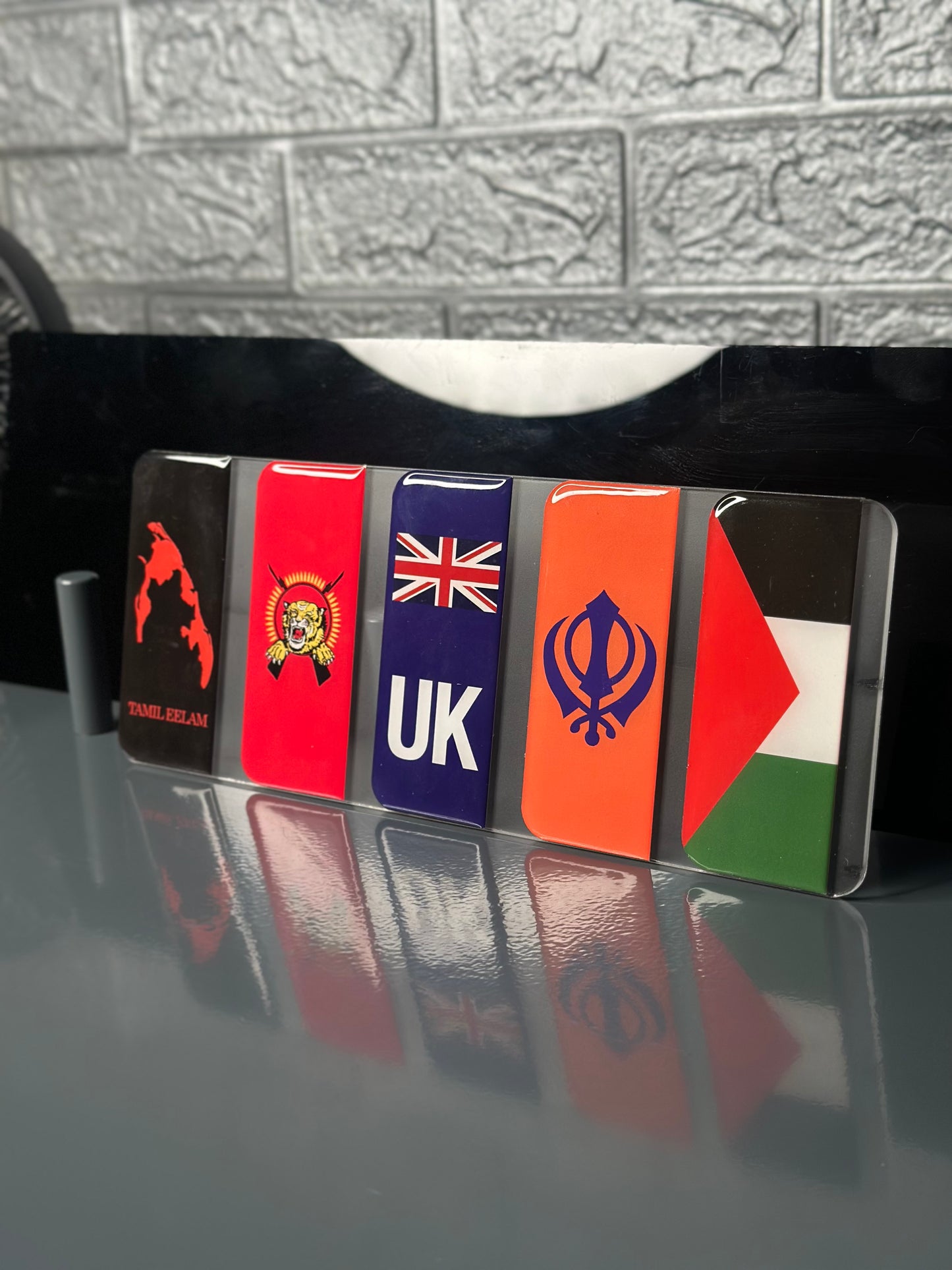 3D Gel Flag Stickers